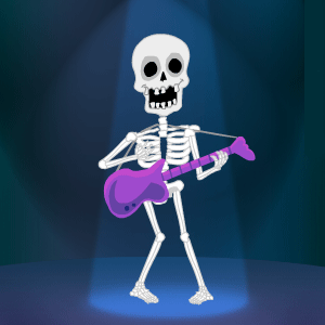 Imágenes de esqueletos bailando.