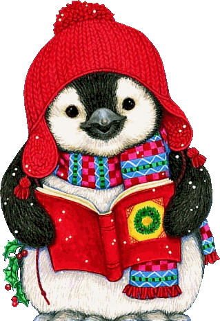 Imágenes animadas de Navidad con Pingüinos.