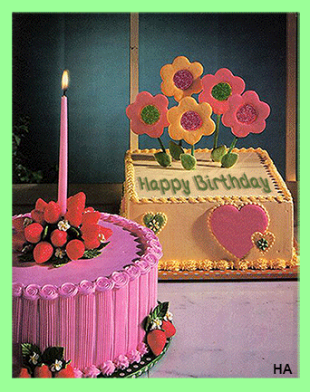 Fondos Happy Birthday con tarta de cumpleaños