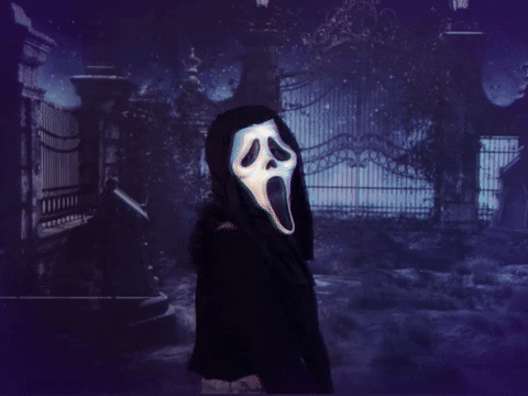 Baile de Halloween con máscara de Scream