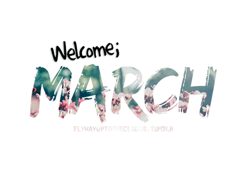 Imágenes animadas Hello March.